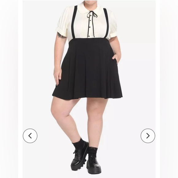 Hot Topic Black Suspender Circle Skirt Size 3X - Picture 1 of 13